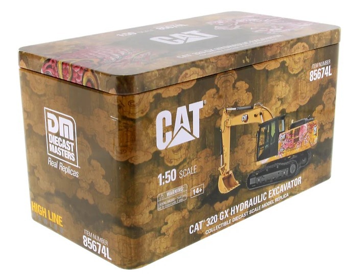 Cat 320GX excavadora hidráulica Dragon Totem Decoracion Diecast Masters 85674L escala 1/50 