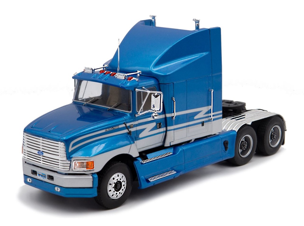 Miniatura camion Ford Aeromax azul y plateado - Ixo Models TR127 escala 1/43 