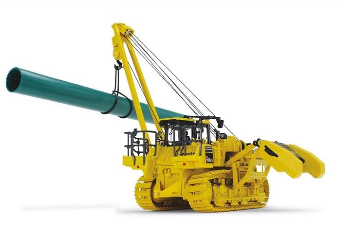 Komatsu D155CX-8 con Tiendetubos K170 First Gear 3494 escala 1/50 