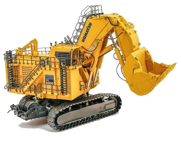 Komatsu PC 8000-11 Electric con pala frontal Bymo 25026/12 escala 1/50 