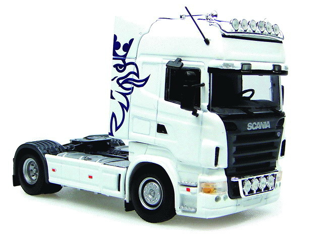 SCANIA R580 blanco Cabeza Tractora Camión UH 1/50 