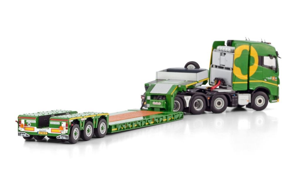 Volvo Fh4 Globetrotter 8X4 Lowloader - 3 Axle Zwatra Wsi Models 01-4200 escala 1/50 