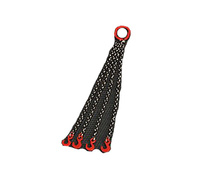 ​1.2mm cuatro cadenas con gancho 8 cm - rojo Ycc Models escala 1/50