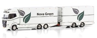 Daf XG rígido refrigerado + remolque 2 ejes Nova Green Plants Wsi Models 01-4409 escala 1/50