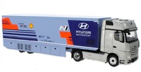 Mercedes Actros MP4 con trailer del equipo Hyundai Motorsport WRC 2019 Ixo Models TTR019 escala 1/43