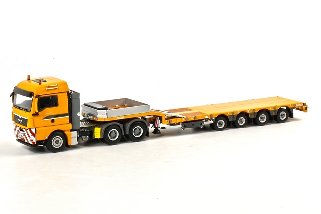 MAN TGX XLX Semi Tieflader 4 achs - Liebherr, Wsi Models 1060