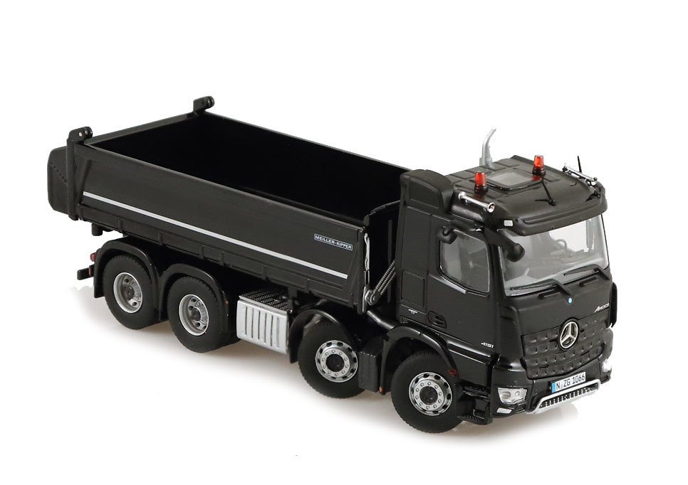 Mercedes-Benz Arocs 8x4 Meiller tipper Black Nzg Modelle 1066-50 1