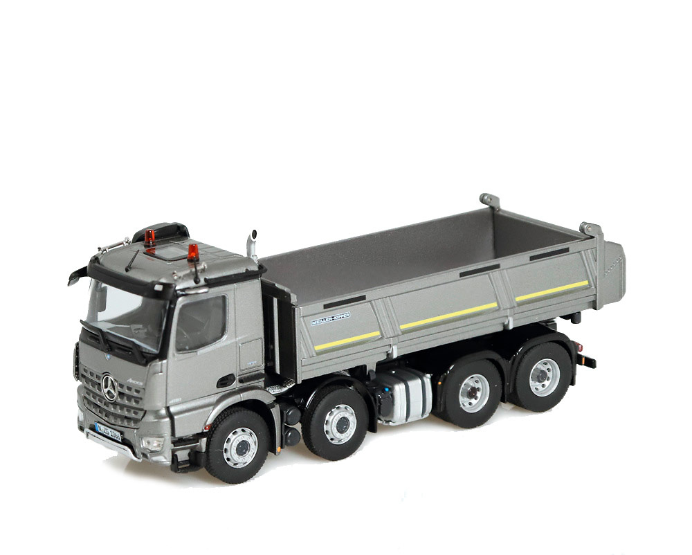 Mercedes-Benz Arocs 8x4 Meiller tipper silver grey Nzg Modelle