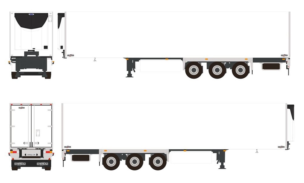 scale model Reefer trailer Carrier Wsi Models 03-2036 scale 1/50